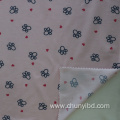 Lovely Design Stretchy Mixed Fabric Poly92% SP8% Printed Peach Single Jersey Fabric For Baby/Kids Sleepwear